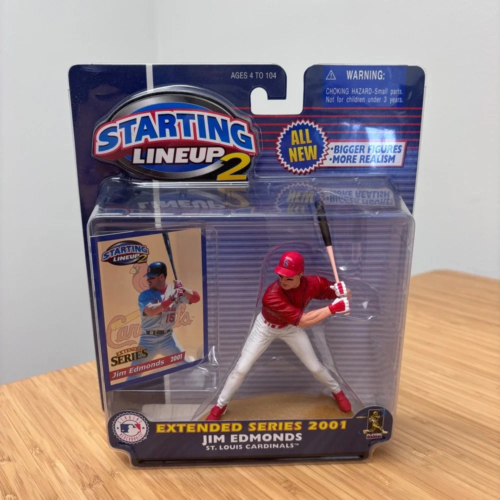 Hasbro Starting Lineup 2 Action Figure Mens OS Adult Red Jim Edmonds 2001‎ STL